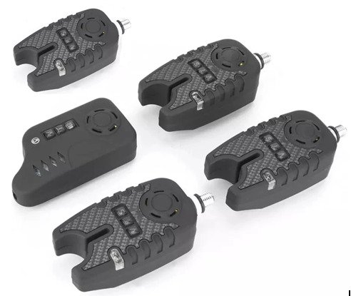 4 elektroninių kibimo signalizatorių rinkinys
