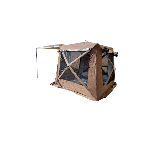 Universali palapinė KUBAS su pakeliamu šonu ir papildomu tinkleliu nuo vabzdžių